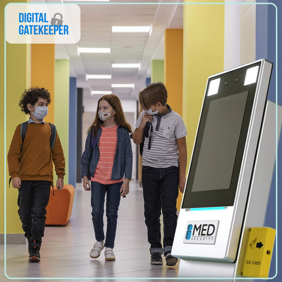 Contactless Scanning Kiosk with Facial Recognition and Temperature Scanner C4465
