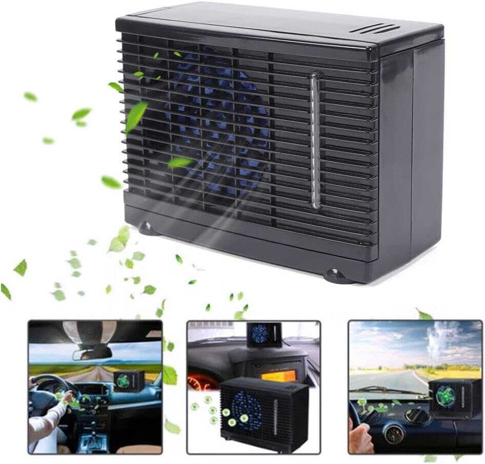 12V Portable Car Air Conditioner Cooling Fan, Pack of 2 O273411