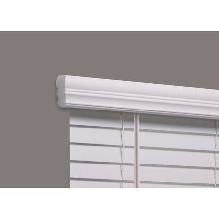 Cordless Faux Wood Blind, White, 22-1/2x22w G6053