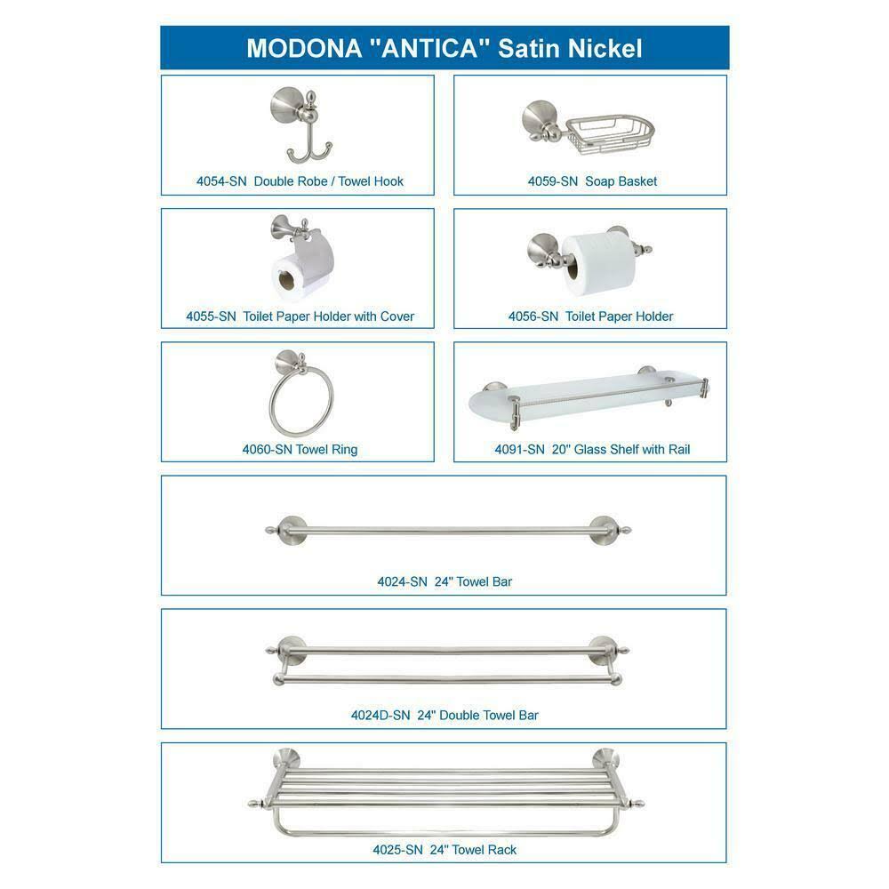 4-Piece Bathroom Accessories Set in Satin Nickel S934001