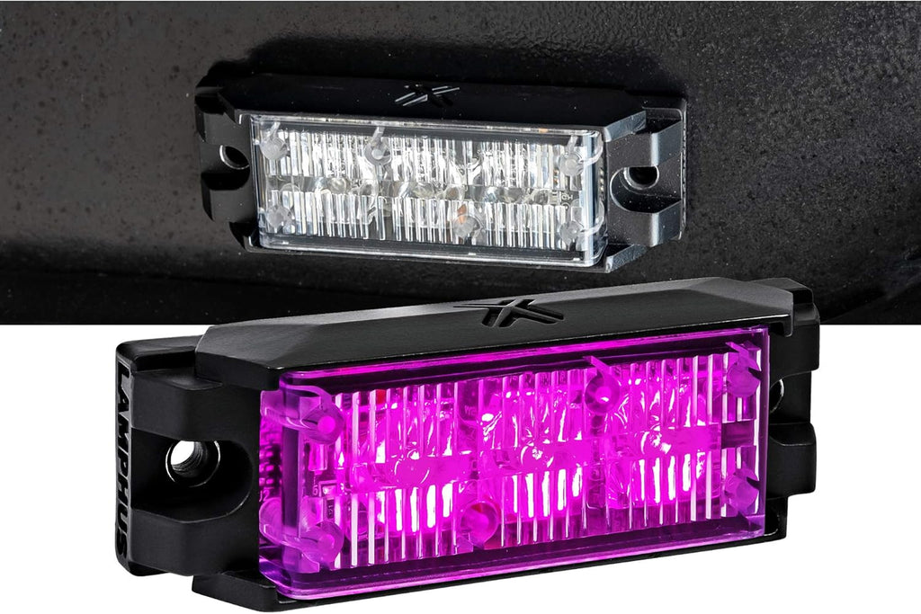 4pc 3.5" 3W Amber LED Flashing Strobe Light Head Surface-Mount G520854
