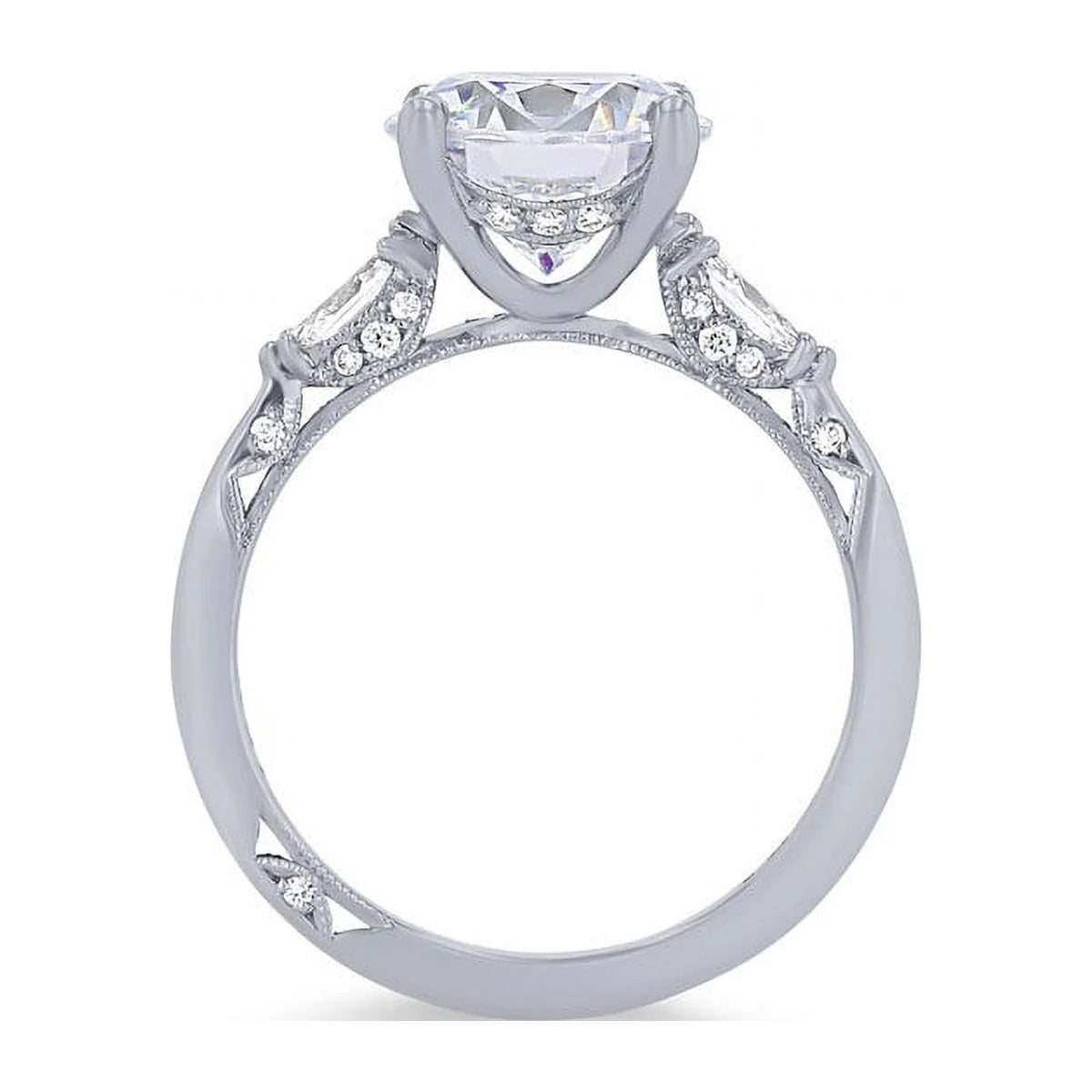 14K White Gold Solitaire Diamond Ring B355