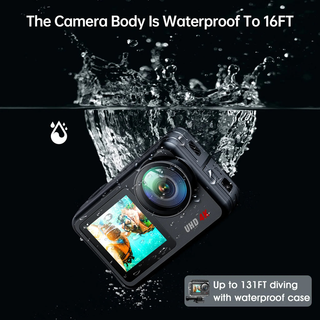 4K 30FPS Action Camera Waterproof WiFi Touch Screen O123