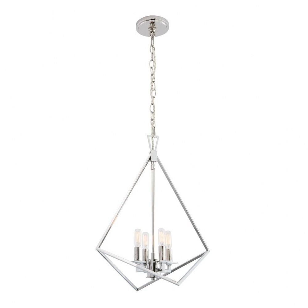 Four Light Cage Chandelier Matte Black B40568