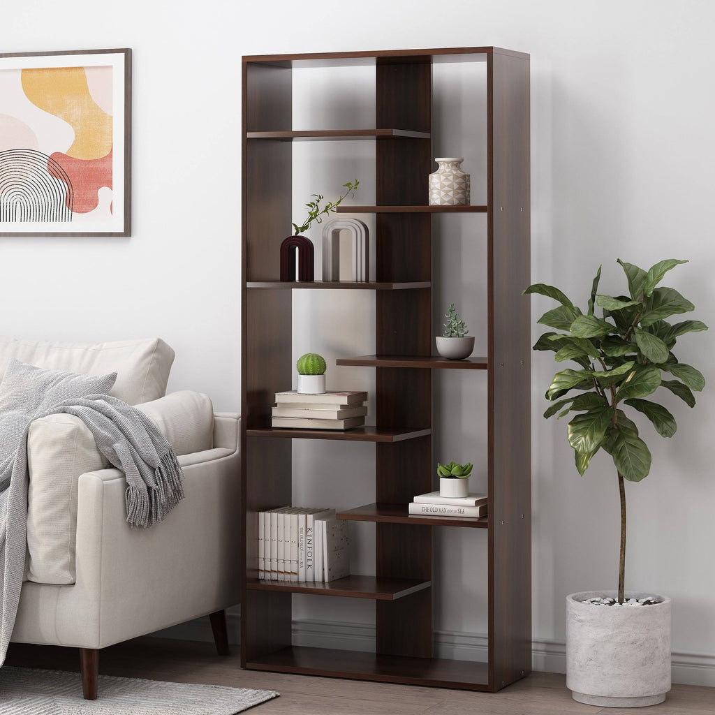 Dark Walnut High Shelf Bookcase M3983