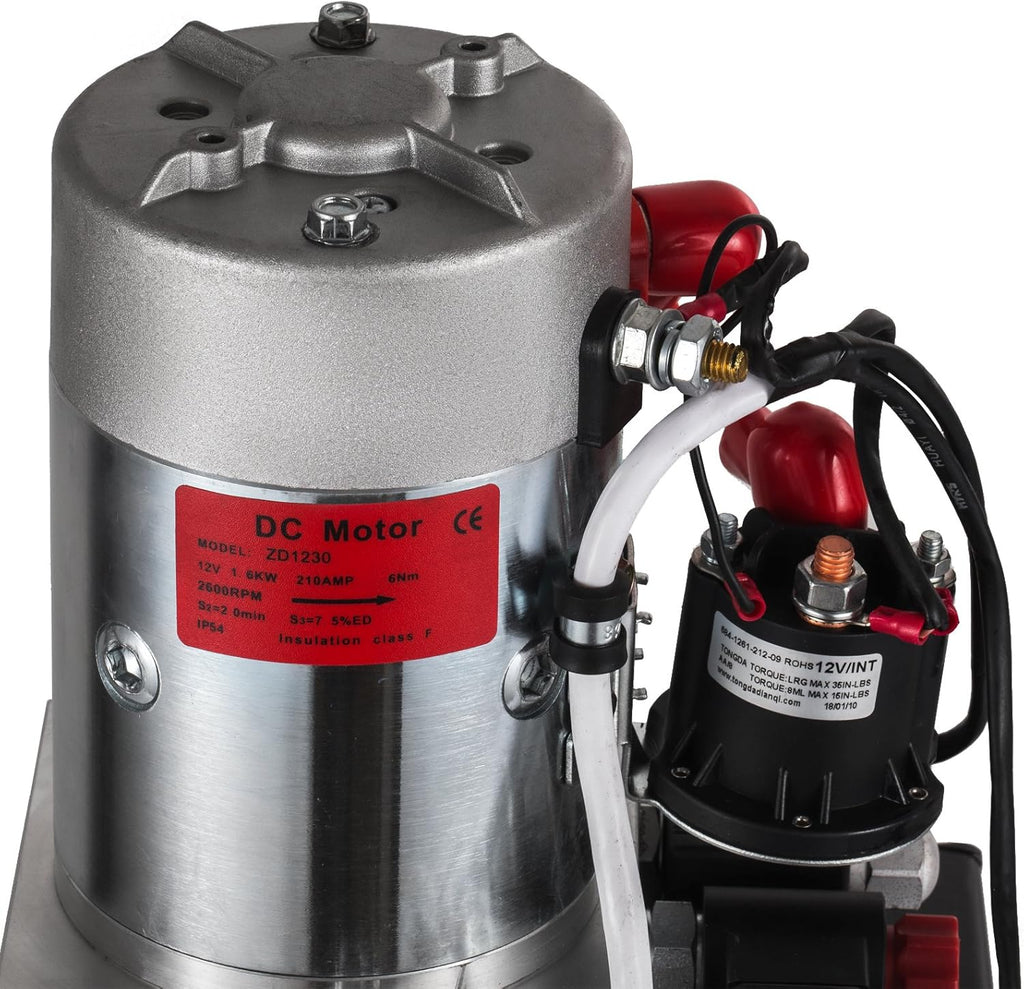 Hydraulic Pump 12V Double Acting Power Unit 15 Quart Metal Reservoir 3200 PSI T72824