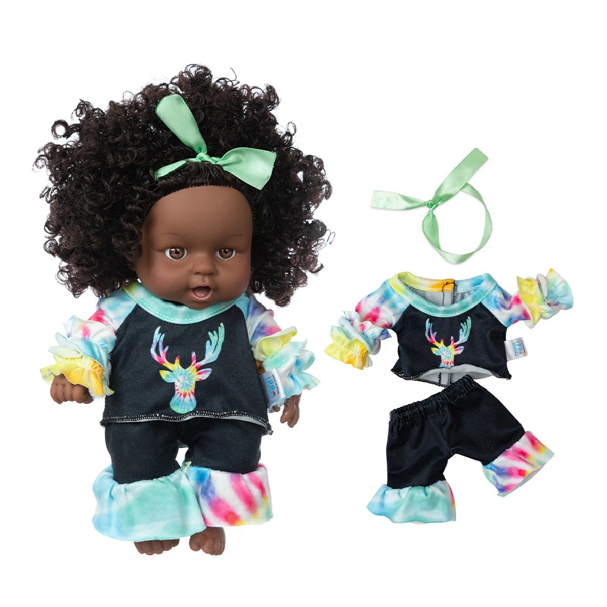 8 Inch Black Baby Dolls With Clothes O33561