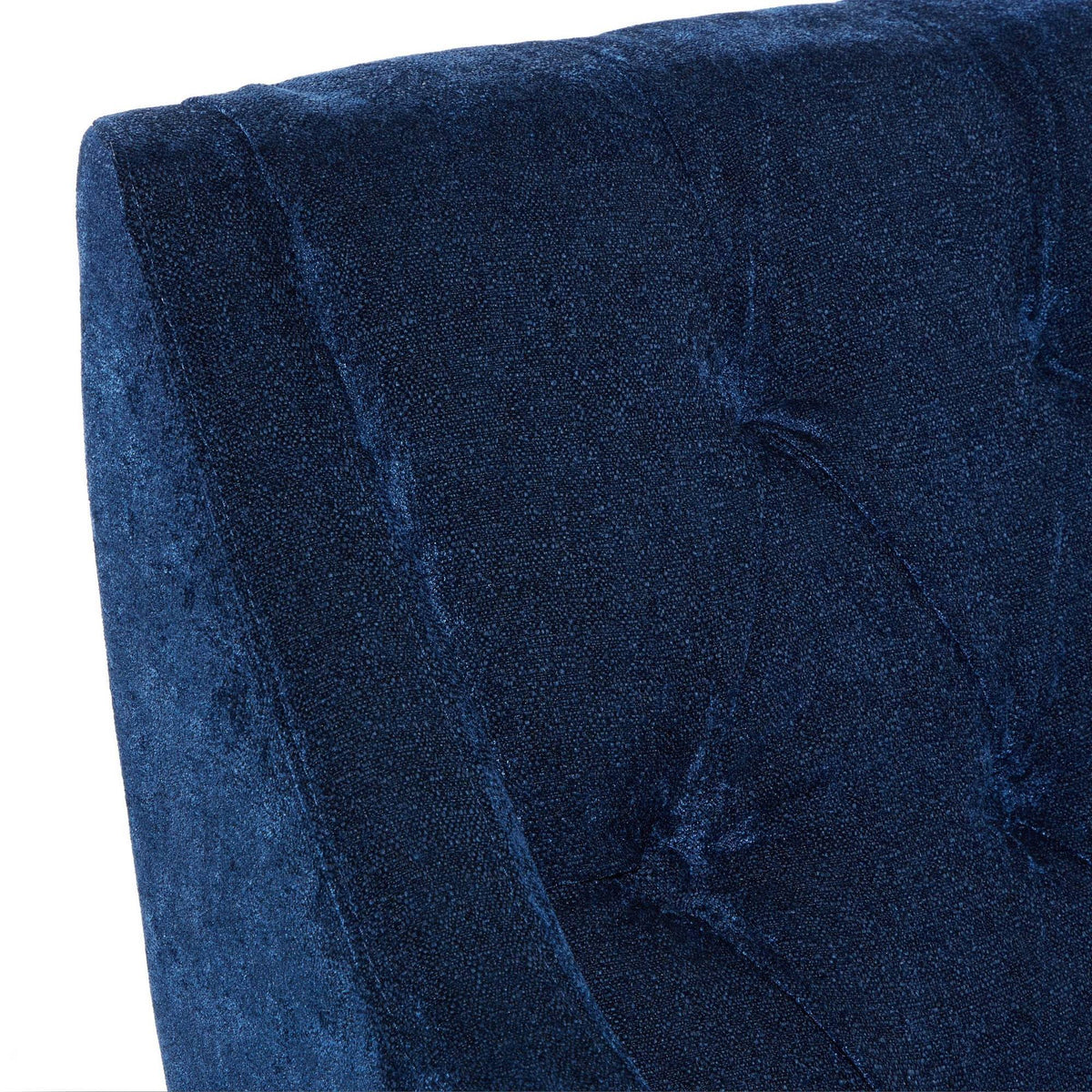 Blue Polyester and Wood Accent Chair P4340