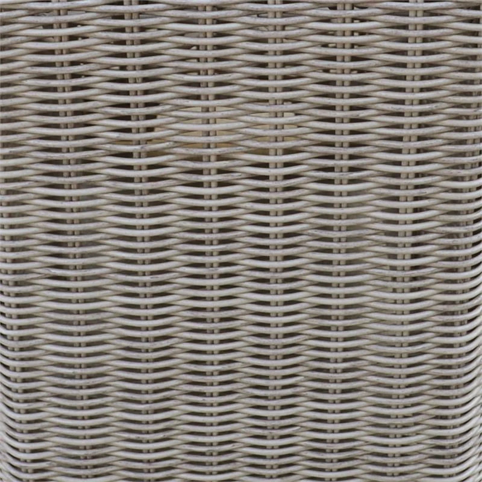 Beige Curved Armless Outdoor Wicker Patio Sofa D554033