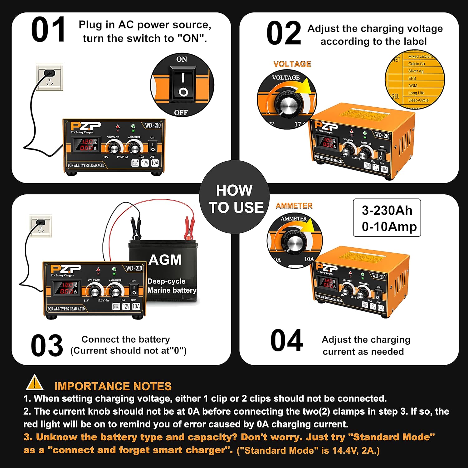 12v Automatic Battery Charger and Maintainer E835