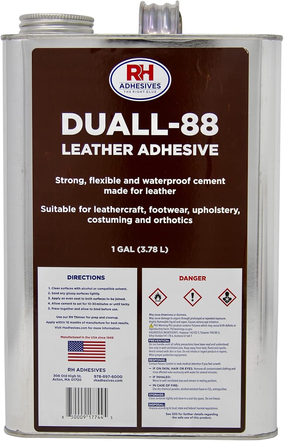 Leather Adhesive, 1 Gallon Pack of 2 W761