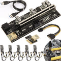 PCIE Riser Express Cable 1X to 16X with 24inches USB 3.0 Cable, 6 Pack F404