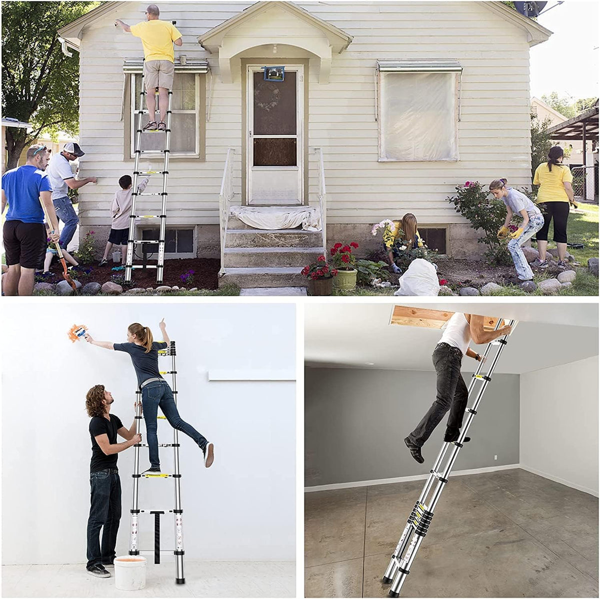 3.2M Portable Aluminium Telescopic Ladder B728
