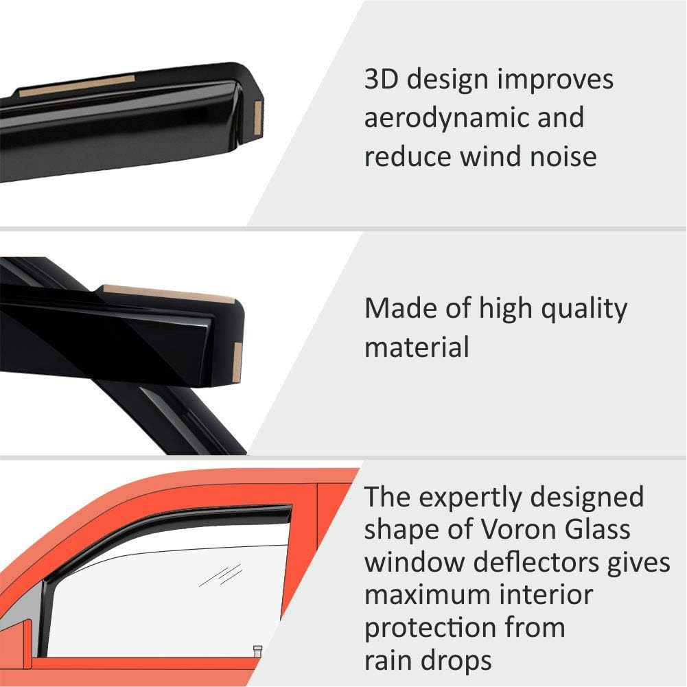 4 Pieces In-Channel Rain Guards for Trucks H203505