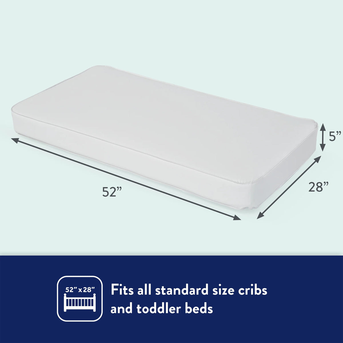 White 80 Coil Crib and Toddler Mattress E966
