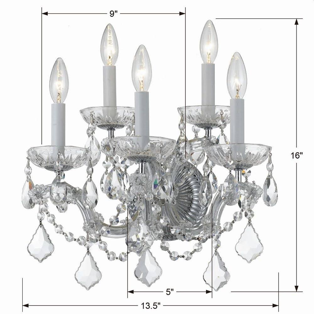Gold Crystal Sconce L141