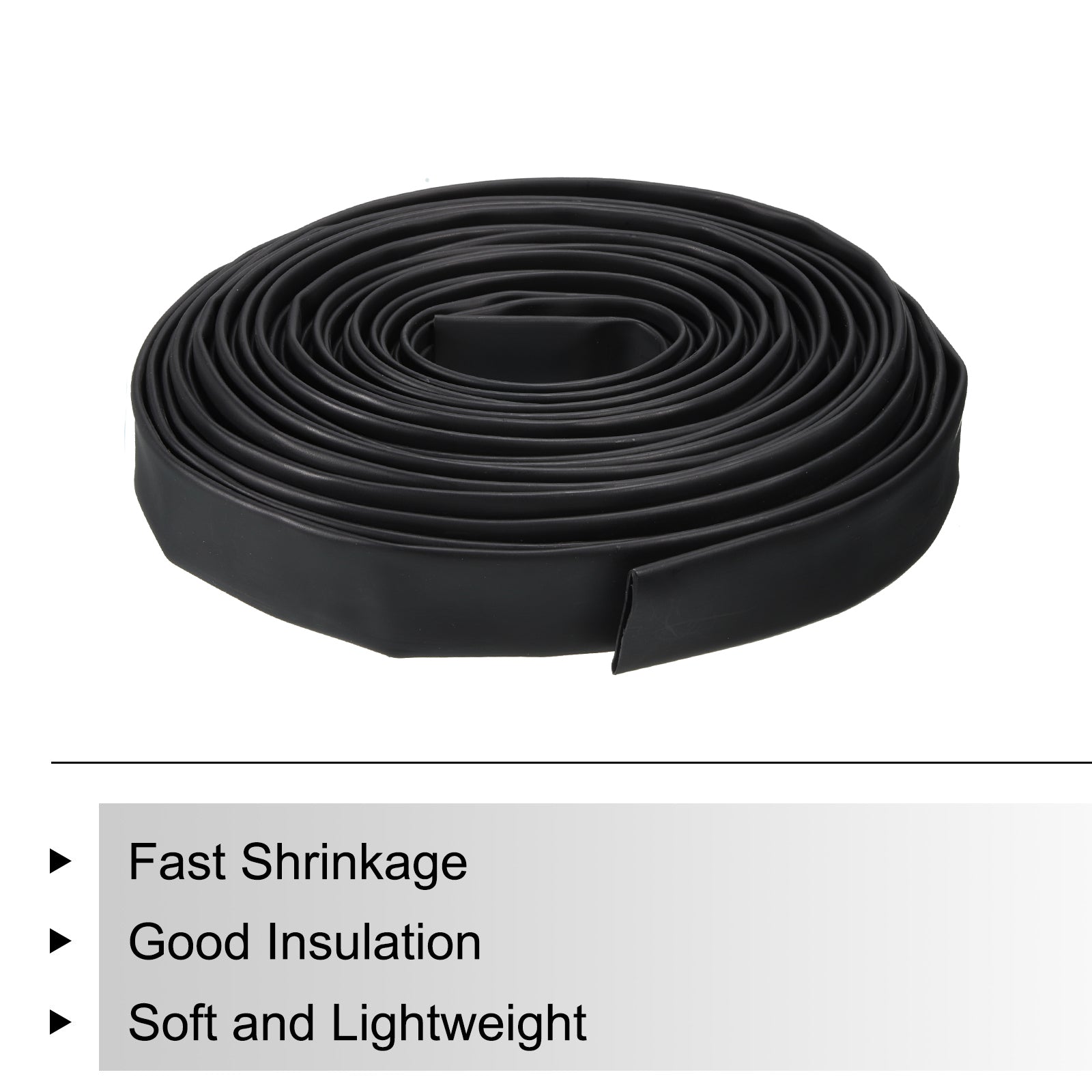 18mm Dia 50ft Black 4:1 Dual Wall Adhesive Lined Heat Shrink Tubing Y691