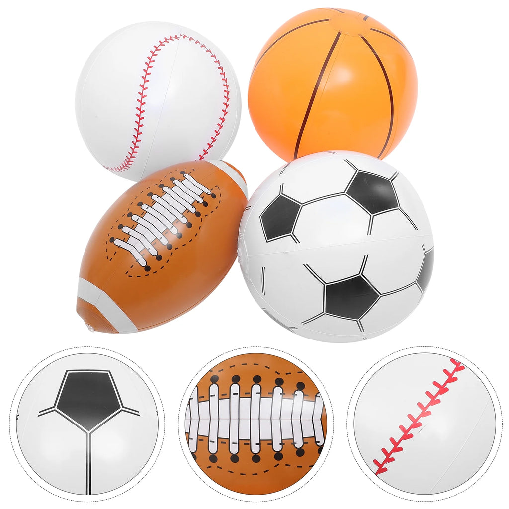 Inflatable Beach Ball Set of 4 H428