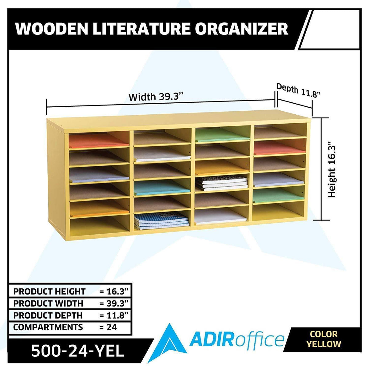 Yellow Wood Literature Organizer A96100