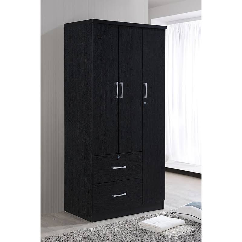 Black 3 Door Armoire N32119