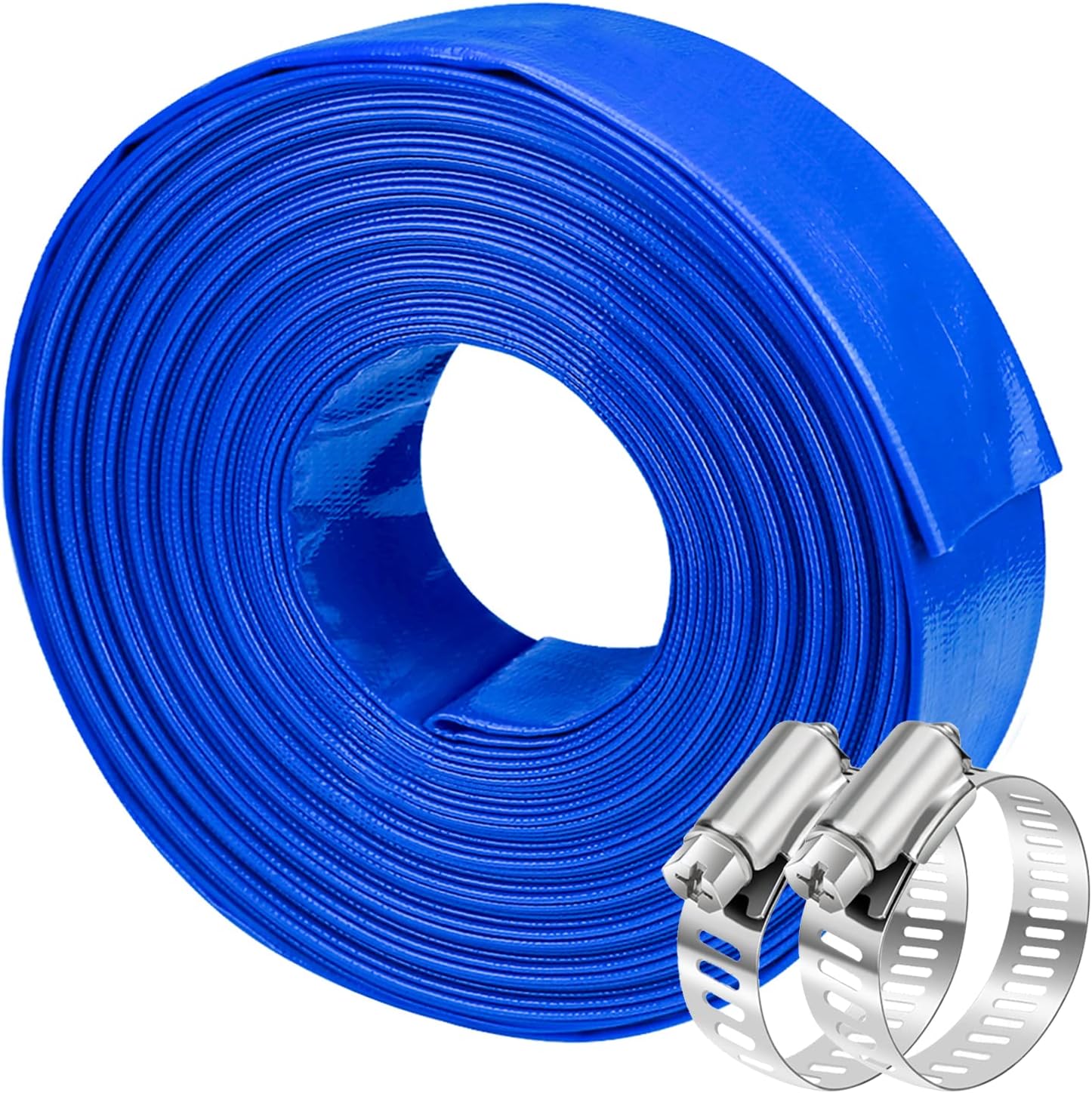 2 Dia x 100 ft Heavy Duty Reinforced Lay Flat Discharge Hose R4086