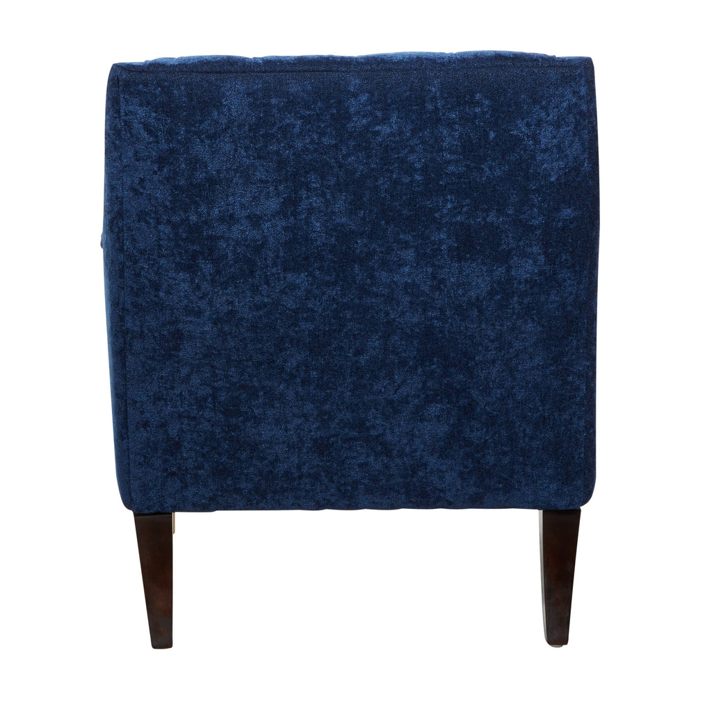 Blue Polyester and Wood Accent Chair P4340