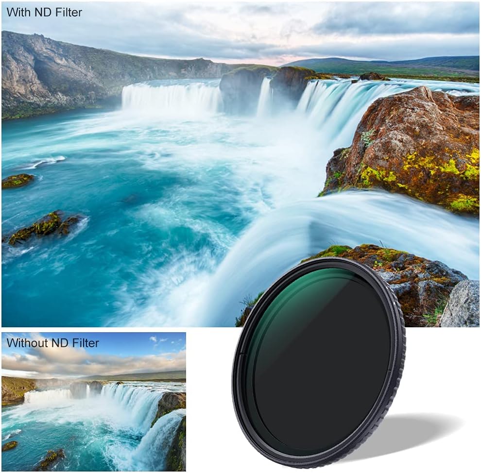 52mm Variable ND Filter ND2-ND32 with Microfiber Cleaning Cloth Pack of 2 Z85770