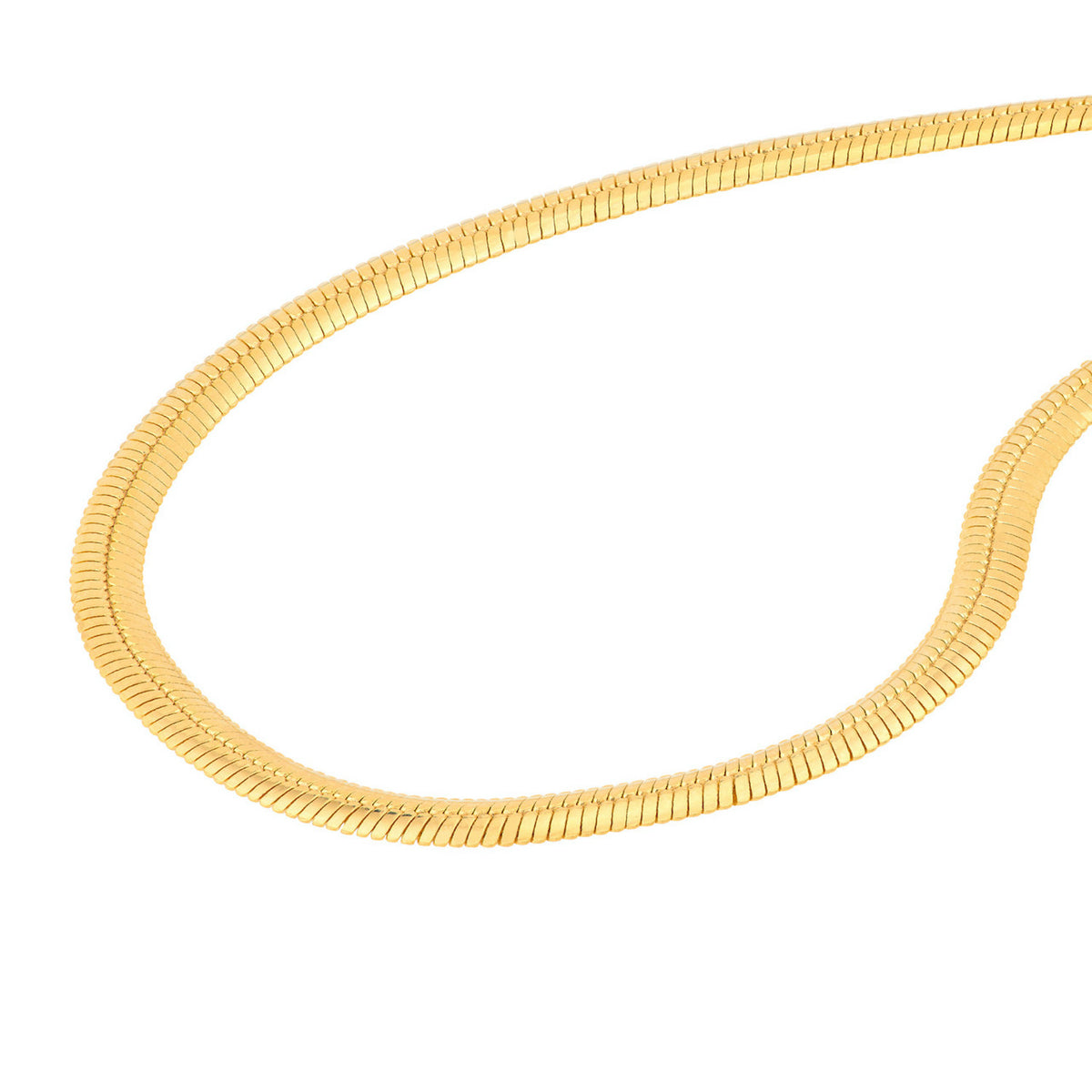 Solid 14K Yellow Gold Snake Chain Necklace 18" R918
