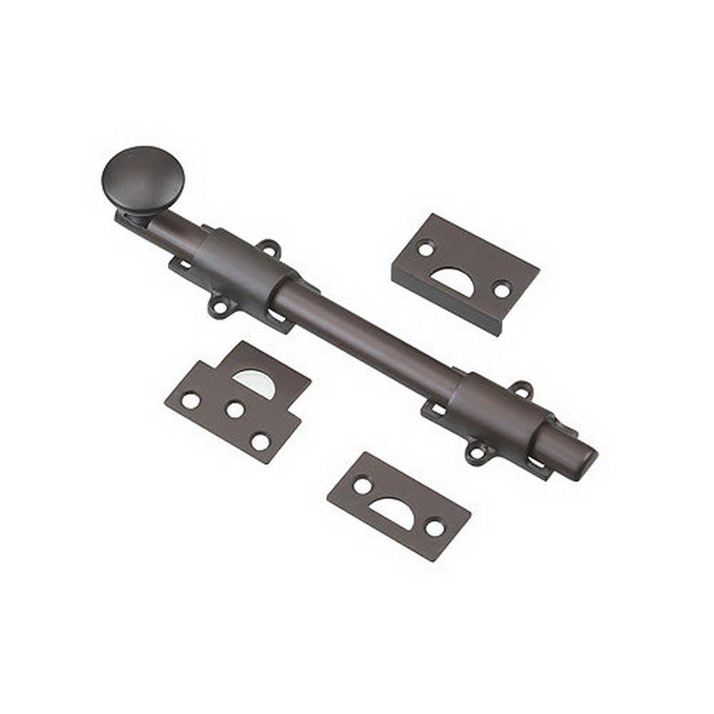8x22 Long Solid Brass Surface Bolt - Oil-Rubbed Bronze H128