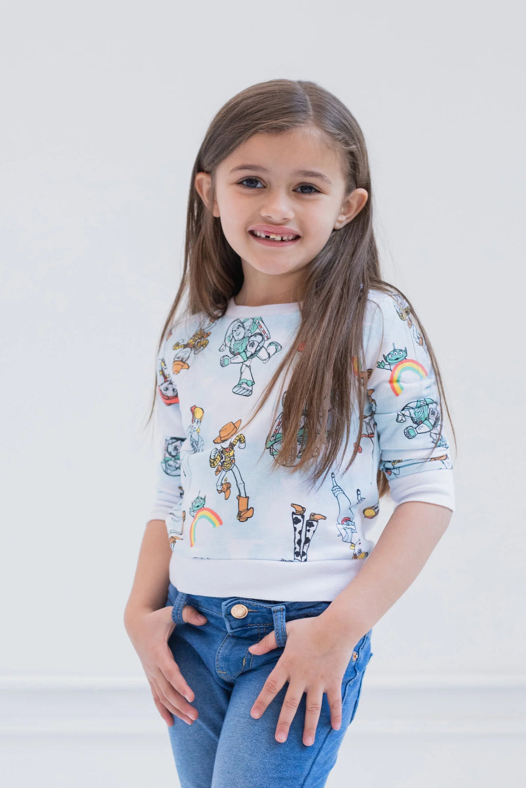 Toddler Girls French Terry Pullover Sweatshirt W395696