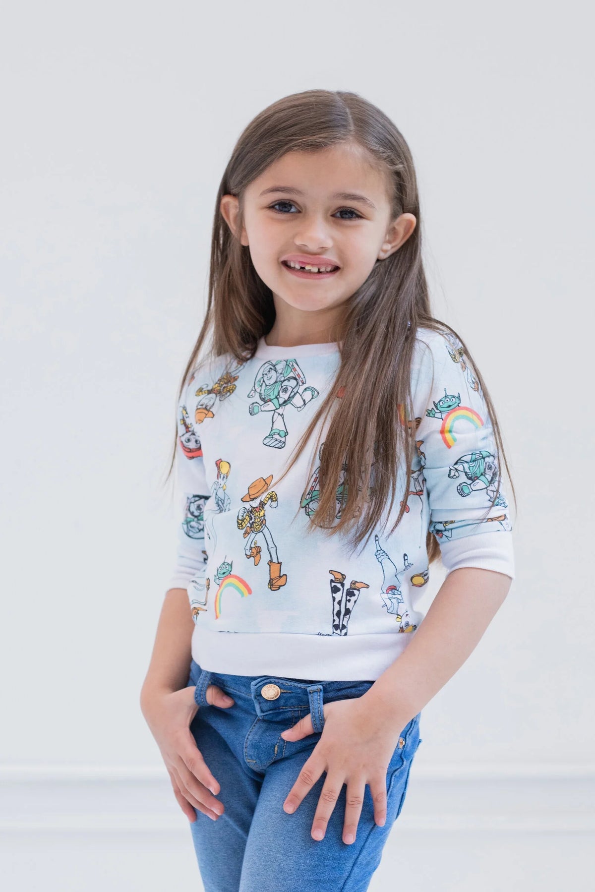 Toddler Girls French Terry Pullover Sweatshirt W395696