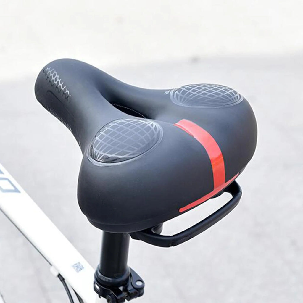 Black and Red Padded Bike Seat Cushion M149733