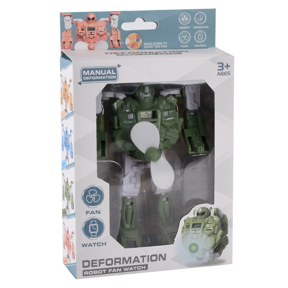 3 In 1 Deformation Robot Fan Watch Toys U15720