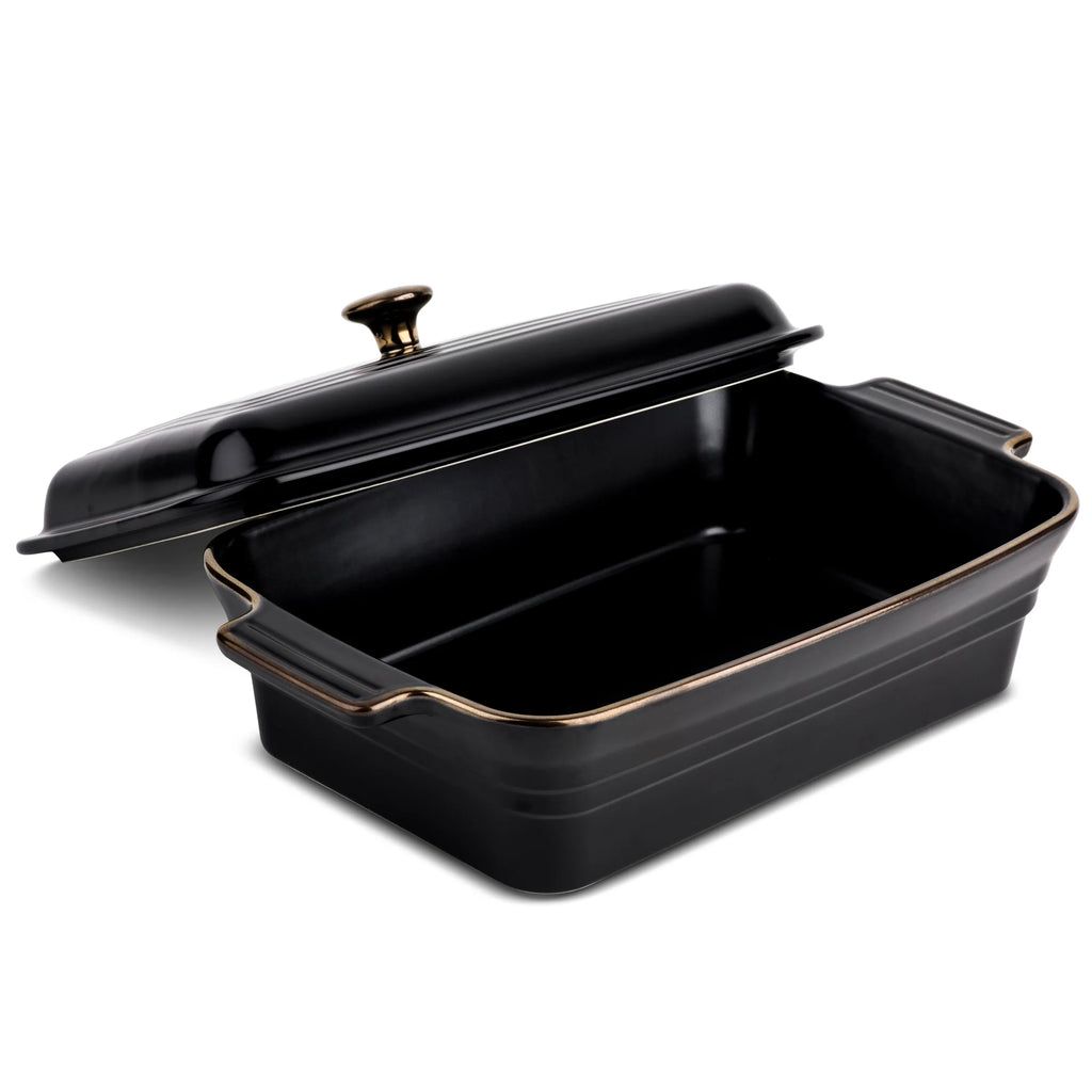 Onyx Stoneware Covered Baking Dish J8530