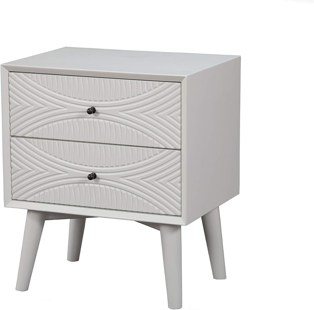 White 2 Drawer Nightstand Q979553