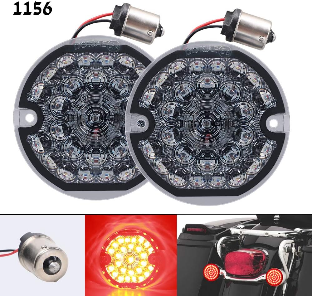 Pair 3 1/4" Bullet Style Front Turn Signal Light Kit with 1157 Base X585498