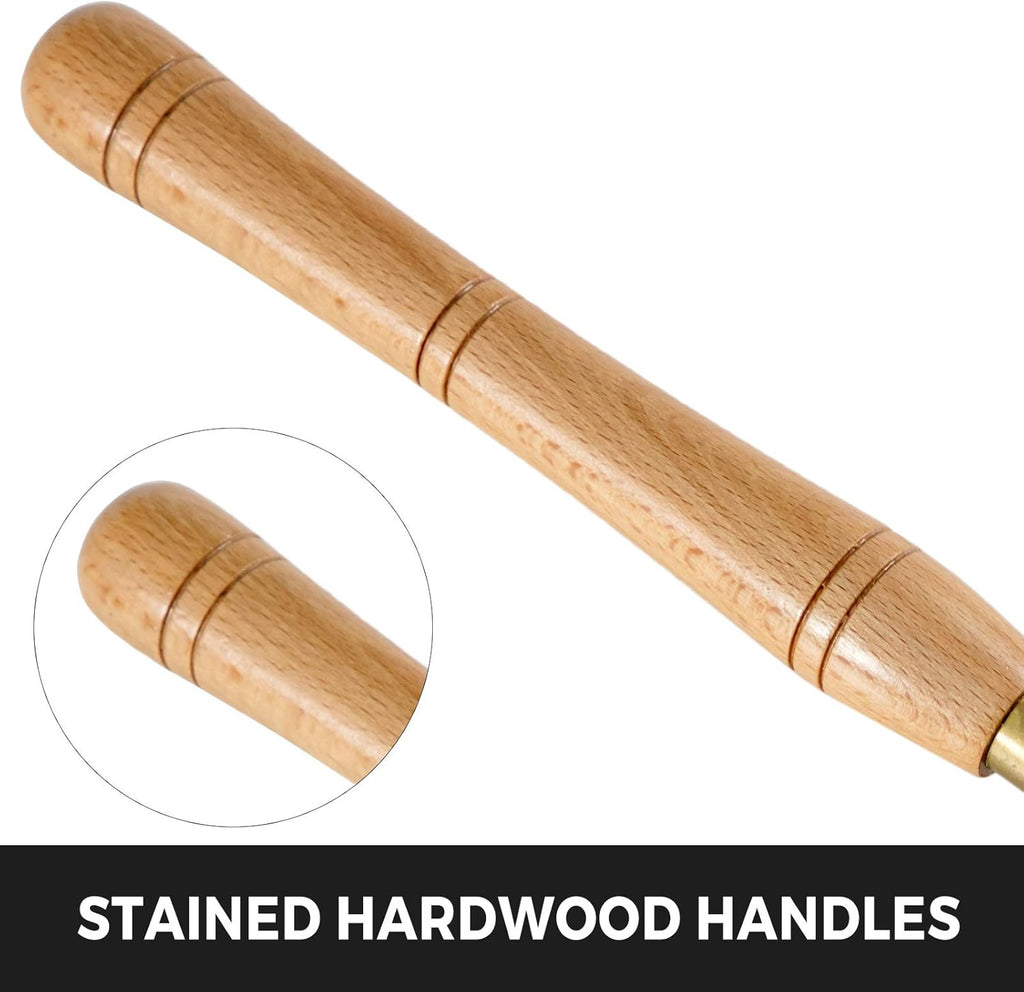 8 Pcs HSS Steel Wood Lathe Chisel Set with Wooden Storage Case D480