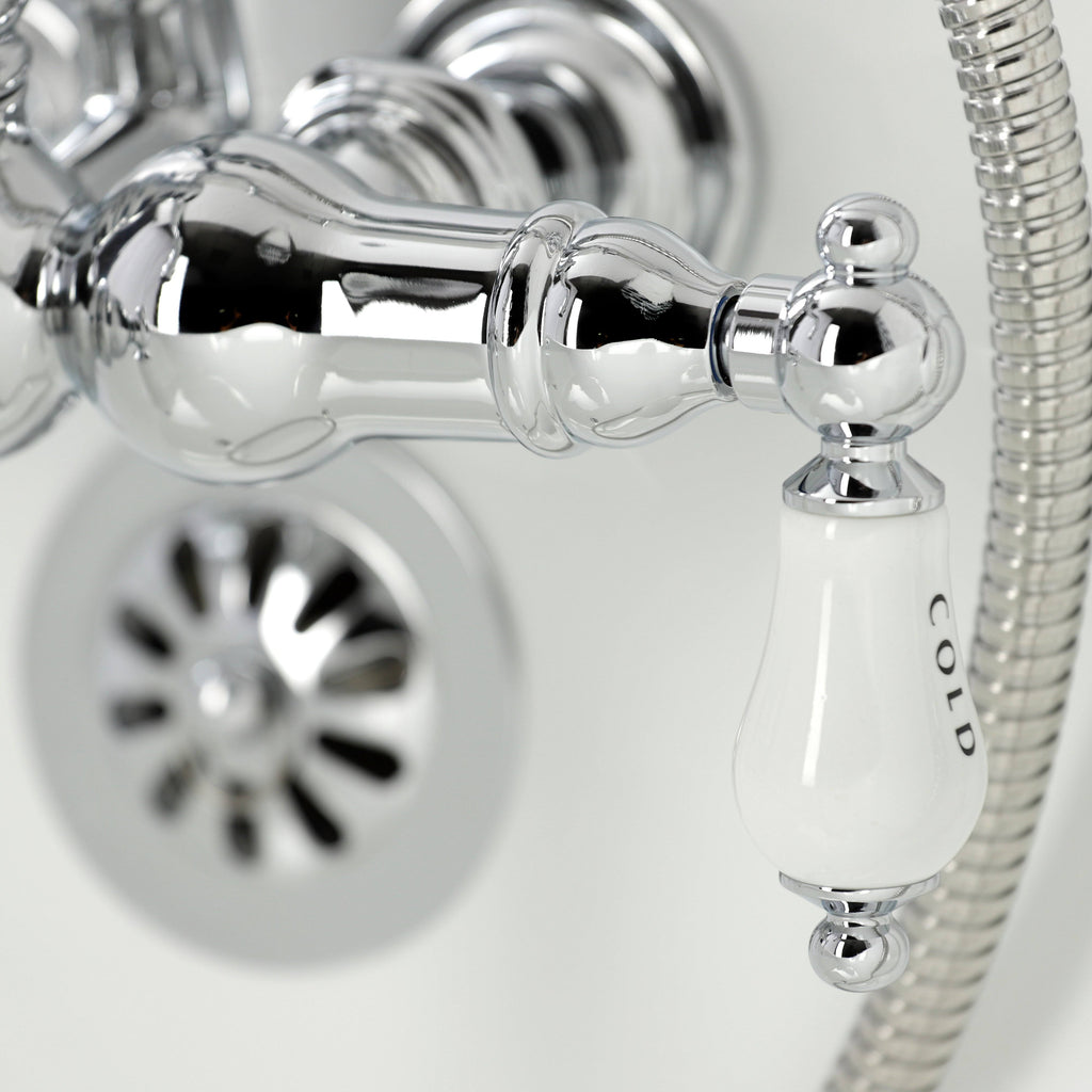 Polished Brass Clawfoot Tub Faucet with Hand Shower X45161