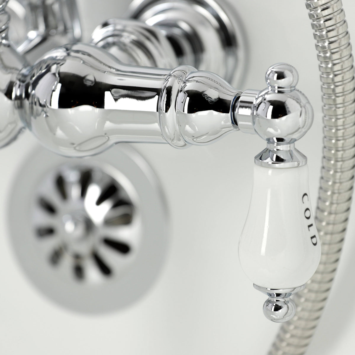 Polished Brass Clawfoot Tub Faucet with Hand Shower X45161
