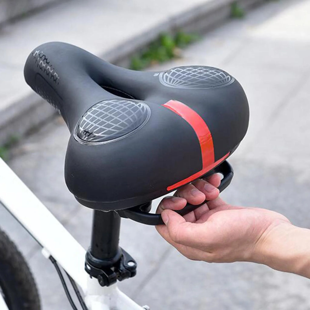 Black and Red Padded Bike Seat Cushion M149733