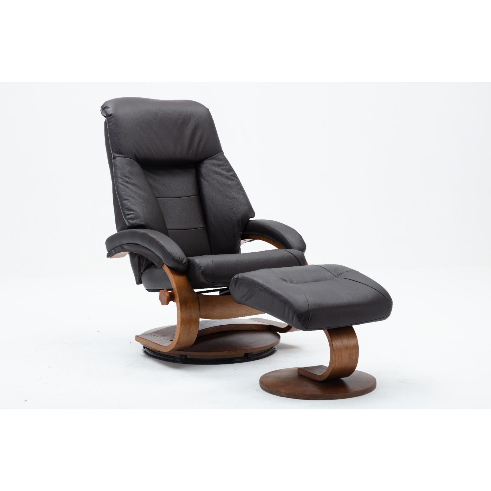 Top Grain Leather Recliner and Ottoman Y155167