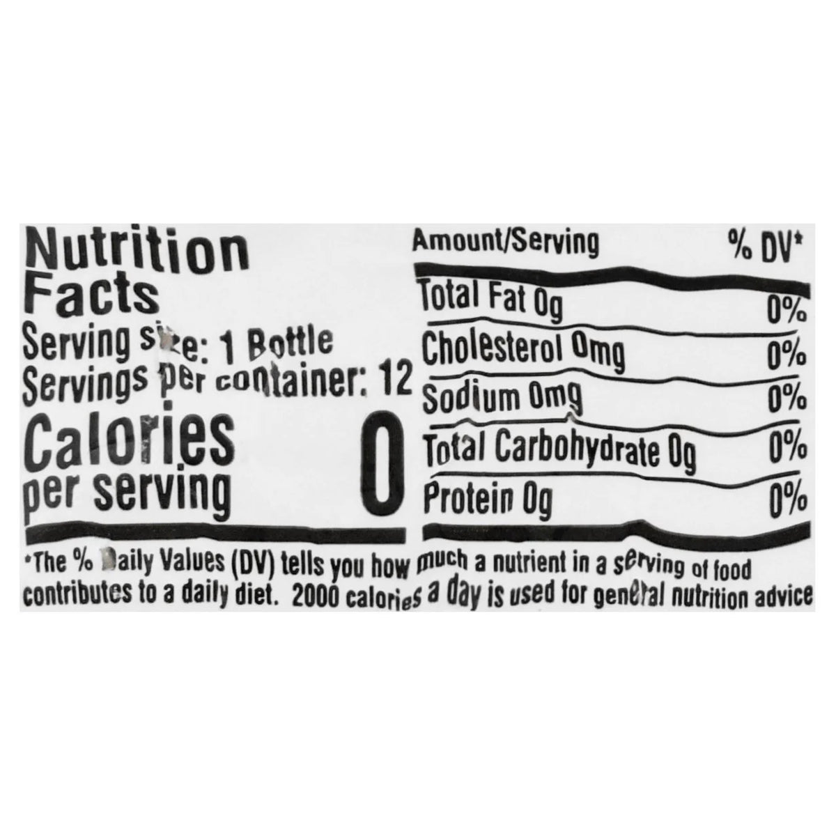 Caffeinated Water 12 Pack 20 Oz Bottles 70mg Caffeine Sugar Free Q21327