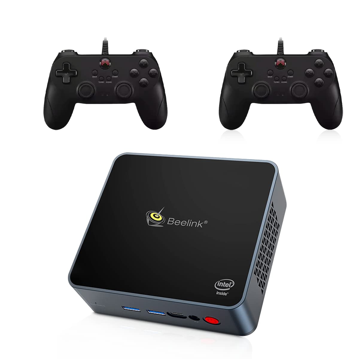 Game Console with 4K Dual Output, 2 Gamepads A838357