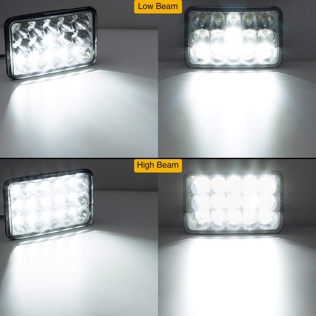 4x6 LED Headlights Sealed Beam Conversion Kit Pack of 2 J724
