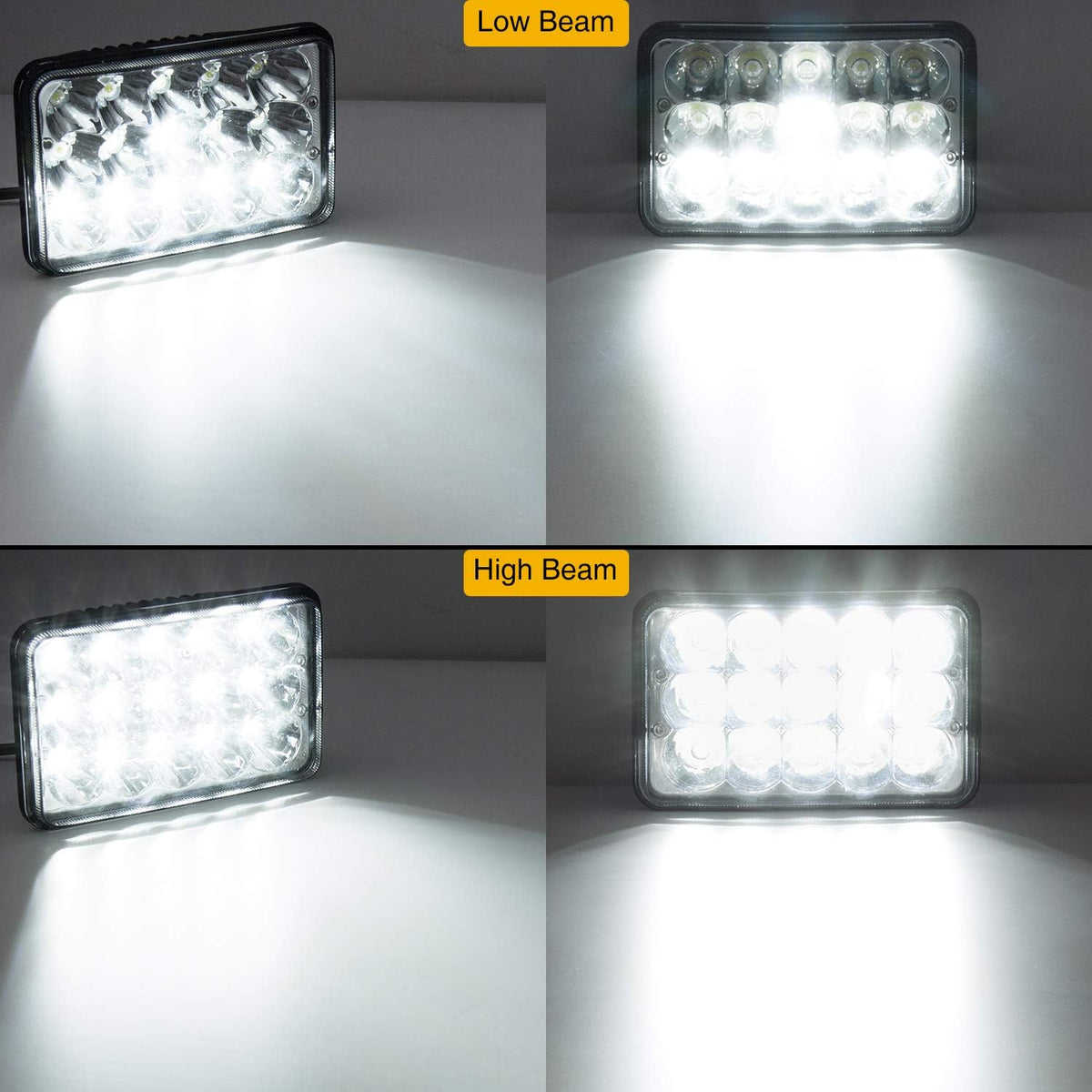 4x6 LED Headlights Sealed Beam Conversion Kit Pack of 2 J724