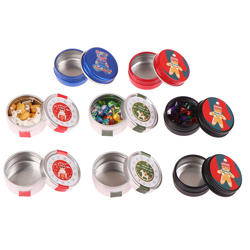 1:12 Dollhouse Mini Christmas Cookies Candy Gift Box Tin Box O67973