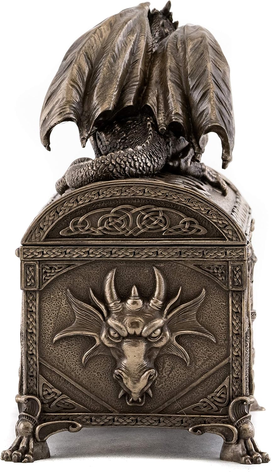 7-Inch Cold Cast Bronze Jewelry Box T809106