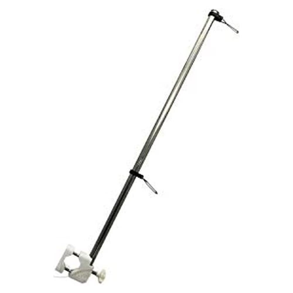 21" Stainless Steel Rail Mounted Flag Staff with Black Plastic Flag Pole Base for Boat Yacht L581922