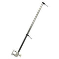21" Stainless Steel Rail Mounted Flag Staff with Black Plastic Flag Pole Base for Boat Yacht L581922