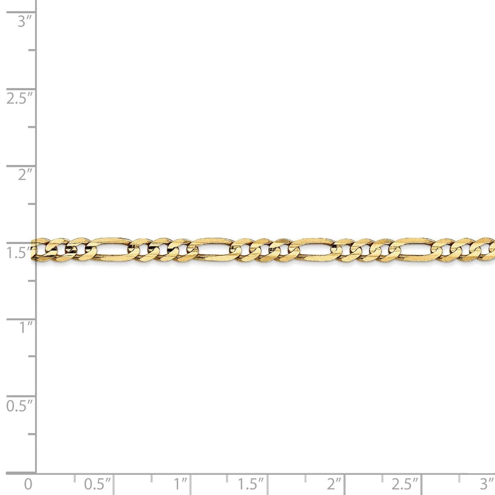 14kt Yellow Gold 4mm Open Figaro Chain 16 inch Lobster Clasp N735292